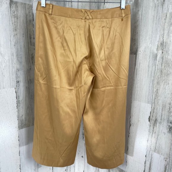 Tommy Bahama Women's Gold Silk Blend‎ Lightweight Capri Pants Sz 6 - Picture 3 of 9